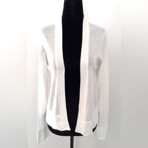 GAP Ivory Cotton Modal Open Front Cardigan - S-M